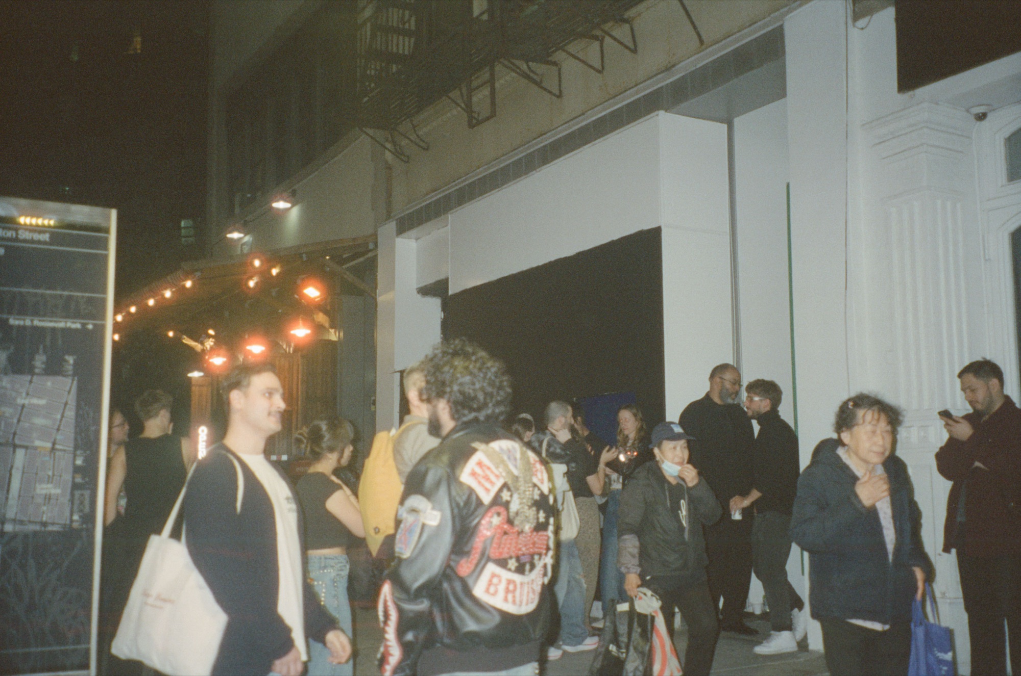 Opening night outside 243 Bowery, April 3, 2025